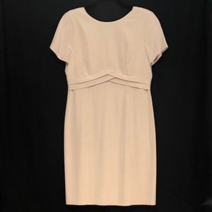 PETITE SOPHISTICATE 100% Silk Elegant Dress Cream Beige Size Petite 8 / 8P